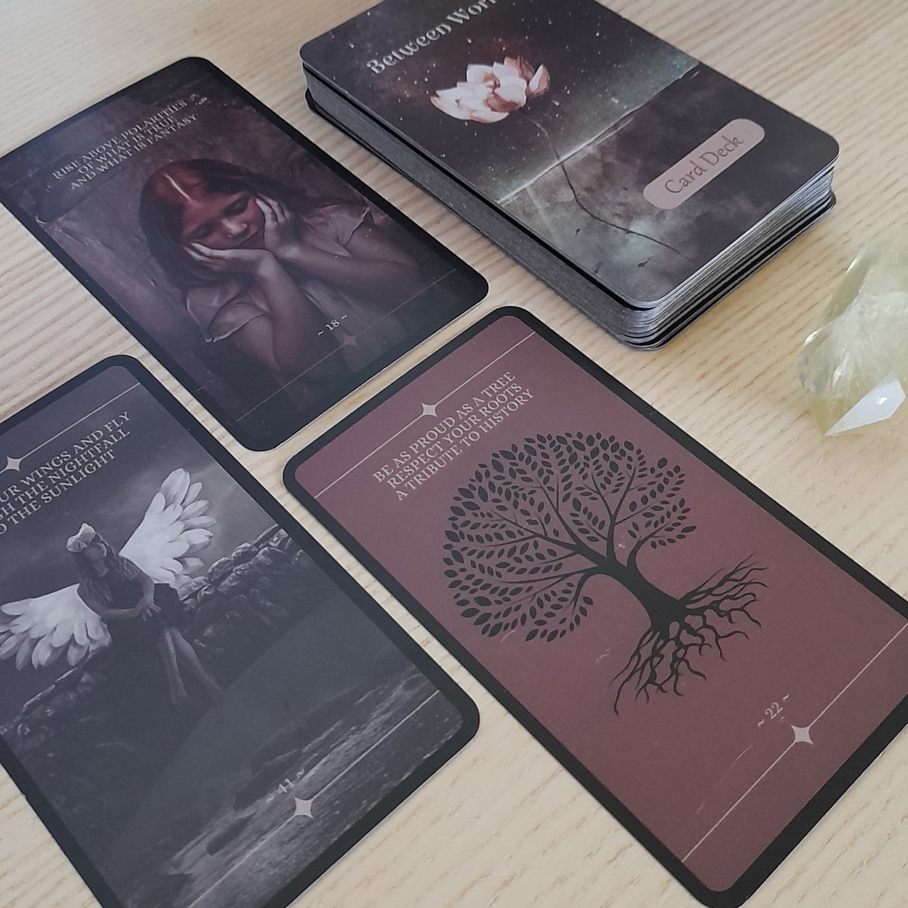 spiritual magical tarot deck between worlds