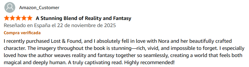 rating review lost & found book bestseller novel debut