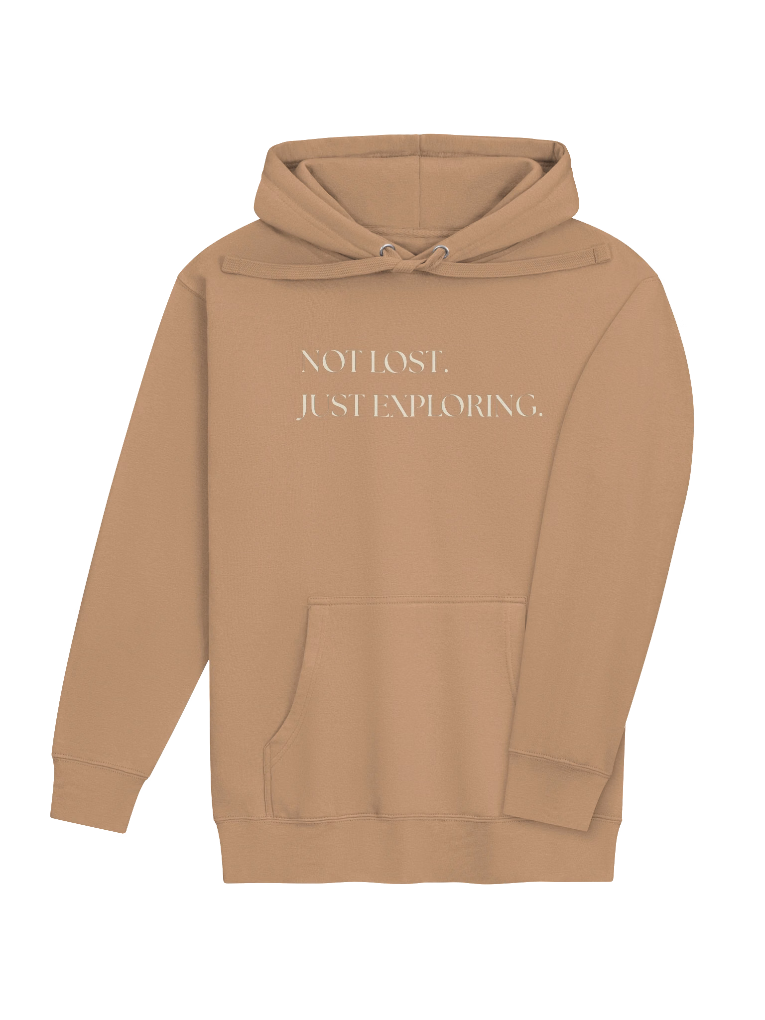 Not Lost. Just Exploring - Hoodie White Font